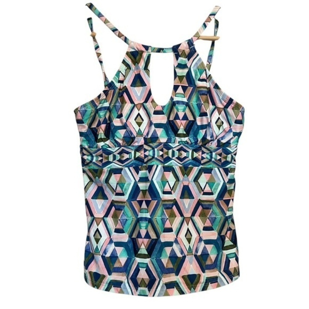 La Blanca Women's Riviera Keyhole Tankini Swim Top Size Multi Size 6